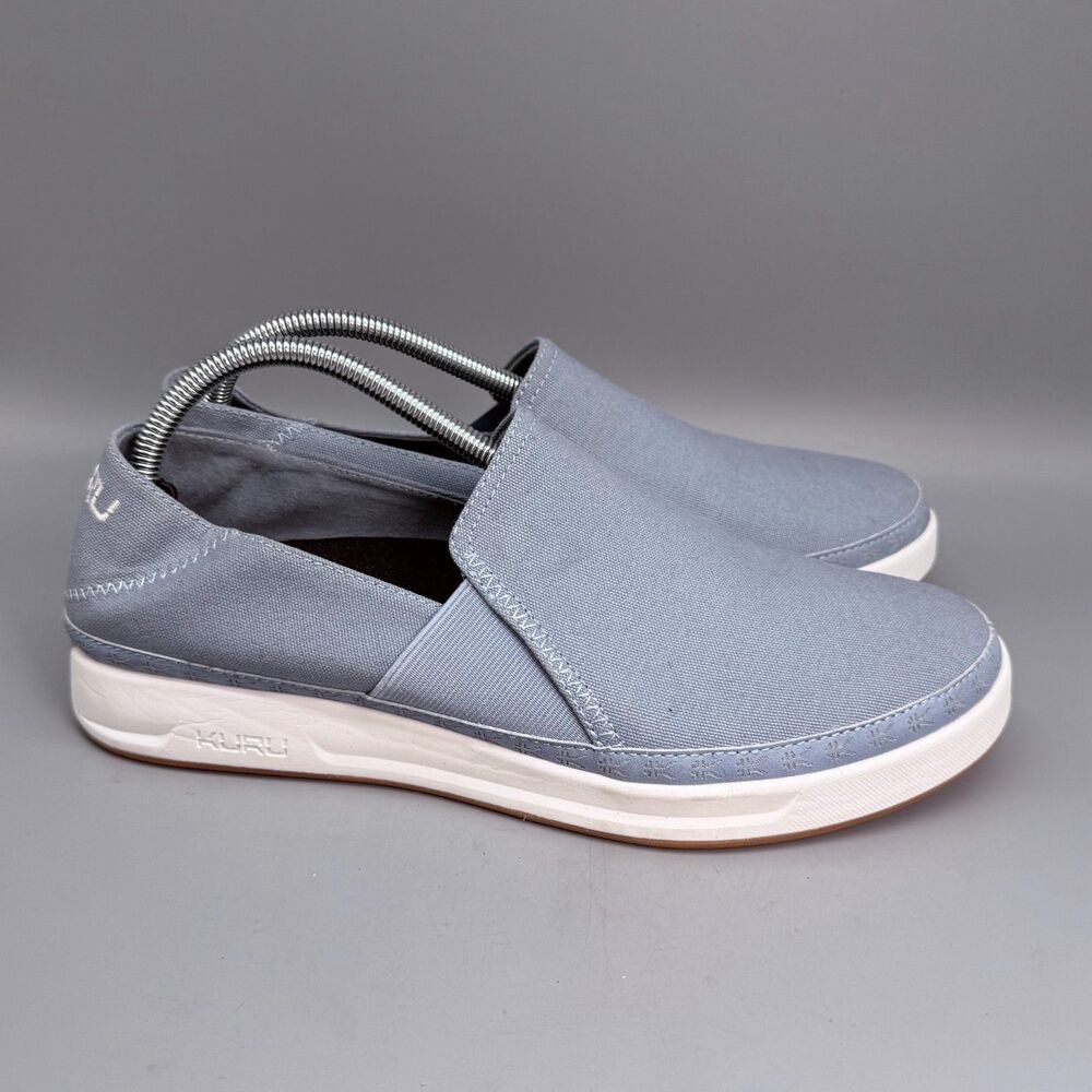 KURU Roam Atla Women's 11 Light Blue Canvas Slip-On Casual Walking Sneakers Shoe